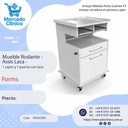 Mueble Rodante Assis Laca -  1 cajón y 1 puerta con Laca - Forms