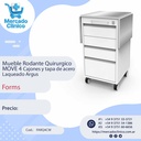 Mueble Rodante Quirurgico  MOVE 4 Cajones y tapa de acero Laqueado Argus - Forms