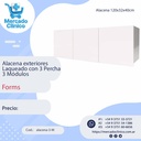 Alacena Exteriores Lacados Con Percha 3 Módulos - Forms