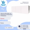 Alacena Mochila con  percha Ecco/Aluminio  3 Modulos