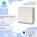 Bajomesada 2 Puertas Ecco- Forms