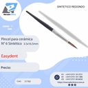 Pincel para cerámica N° 6 Sintético  3.5x16.5mm3.5x16.5mm - Easydent