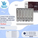 Limas K X6 Unidades - Dif tamaños - 21mm - Perfect