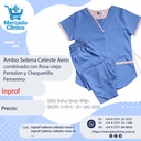 Ambo Selena Celeste aero - Pantalón y Chaquetilla - Femenino - Inprof