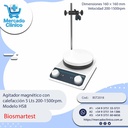 Agitador magnético con calefacción 5 Lts 200-1500rpm. Modelo HS8. - Biosmartest