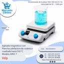 Agitador magnético con Plancha calefactora de cerámica cuadrada hasta 550 °C. Modelo AREC 7 - Velp