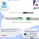 Agujas al vacío de recolección múltiple 21G x1” (25mm) -  Aptaca