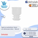 Tapón en polietileno 16mm - con aletas para tubos -  Natural - Deltalab