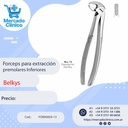 Forceps para extracción premolares Inferiores - Belkys