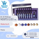 Kit 3D Makeup - 8 jeringas X 2.5 gr + PRIZMA 3D GLAZE 4 ML - Makertech