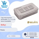 Caja instrumentos perforada 17 x 7 x 3 cm  acero inoxidable - Belkys