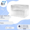 Porta elasticos en bastones con tapa de acrilico