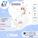 Kit sanitario (1 camisolin .1 barbijo - 1 cofia)
