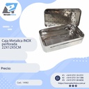 Caja perforada metalica INOX 22x12x5 cm