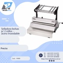 Selladora bolsas  p/ 2 rollos  -  acero Inoxidable
