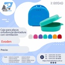 Caja / Box para placas  ortodoncia/dentadura  con ventilación x unidad - EVODEN