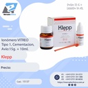 Ionómero VITREO  Tipo 1, Cementacion,  Avío:15g. + 10ml - KLEPP