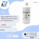 Agua oxigenada 10 vol., 1000ml (Solución Tópica  de 10 Volúmenes) - LAFARO