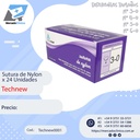 Sutura Nylon - 24 unidades - Esteriles - con Agujas - Technew (6 ceros)