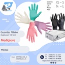 Guantes NITRILO - Cajita X 100 Un - Mediglove