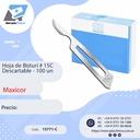 Hoja de Bisturi # 15C - descartable - 100 Unidades - MAXICOR