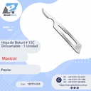 Hoja de Bisturi # 15C - descartable - 1 Unidad - MAXICOR