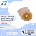 Bolsa de Colestomia cerrada con adhesivo hidrocoloide de 70 ml - EUROMIX