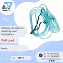 Máscara de oxígeno adulto fija con  tabuladora - WELL LEAD
