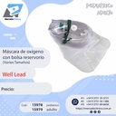Máscara de oxígeno con bolsa reservorio - WELL LEAL