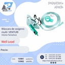 Máscara de oxígeno multi VENTURI adulto - WELL LEAD