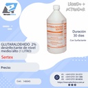 GLUTARALDEHIDO 2% s/surfac - desinf. 30 DIAS (medio/alto) X 1 L - SERTEX