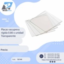 Placas / láminas  vacupress rígida 0.80 x unidad Transparente