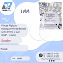 Placas / láminas  Rígidas  transparente redonda (ø120mm) x 5un  0.04" (1 mm) - Evoden